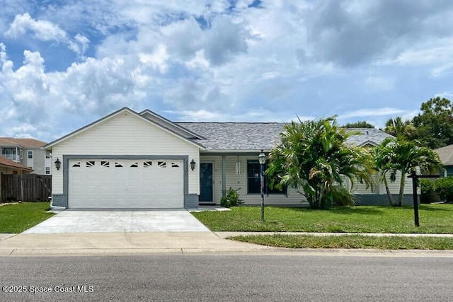 4330 Silver Lake Dr, Melbourne, FL 32901 - single story home with a garage and concrete driveway