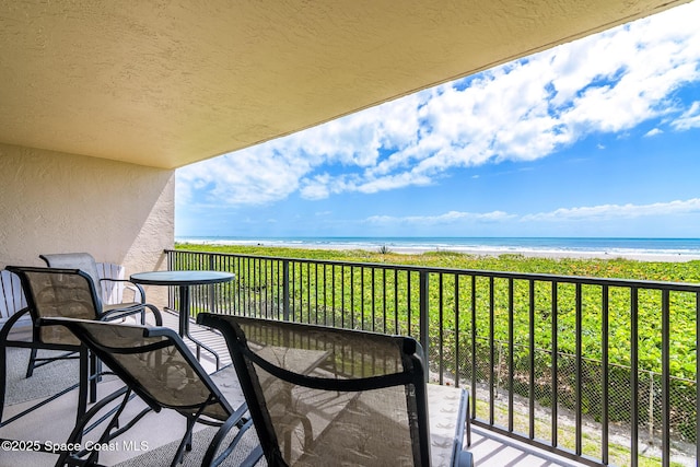 8496 Ridgewood Ave Unit 3205, Cape Canaveral, FL 32920 - balcony featuring view of water and beach