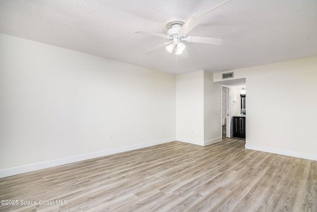 8496 Ridgewood Ave Unit 3205, Cape Canaveral, FL 32920 - spare room featuring light wood-style floors and ceiling fan