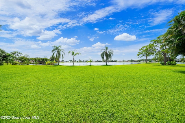 3912 Snowy Egret Dr, Melbourne, FL 32904 - view of green lawn featuring a water view