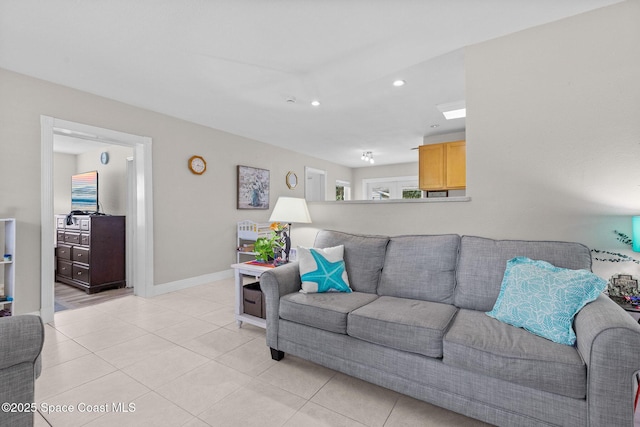 312 Tulip Ln, Melbourne, FL 32901 - living area featuring recessed lighting and light tile patterned floors