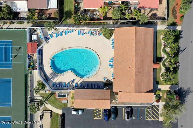 3343 Sandy Reef Ct, Melbourne Beach, FL 32951 - drone / aerial view of a pool