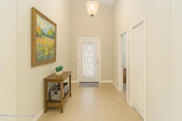 2097 Attilburgh Blvd, Melbourne, FL 32904 - entrance foyer with light tile patterned flooring and a towering ceiling