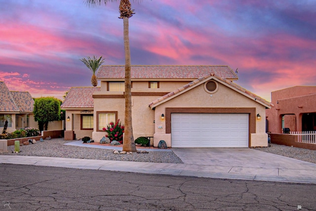 view of front of house featuring a garage