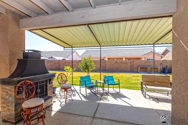 view of patio / terrace featuring a fenced backyard