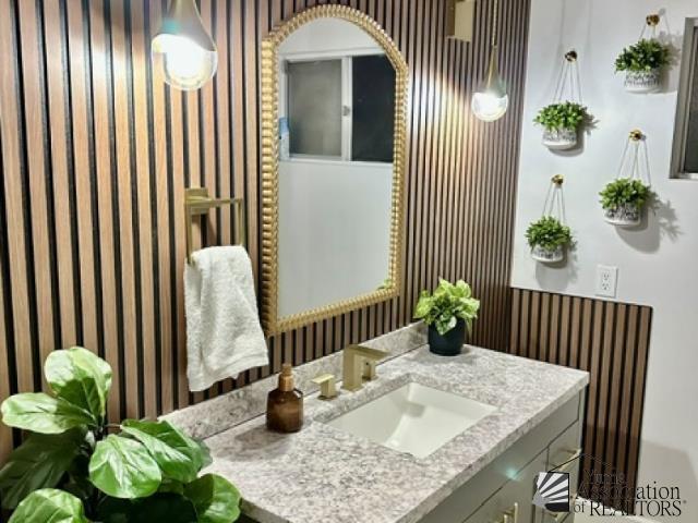 bathroom featuring vanity