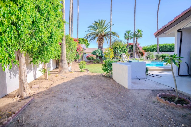 view of patio with a fenced backyard and a fenced in pool