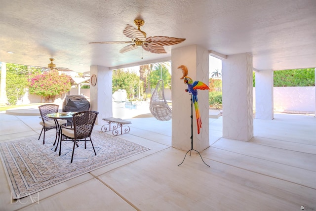 view of patio / terrace with ceiling fan