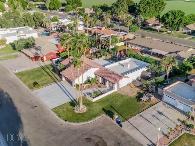 bird's eye view with a residential view