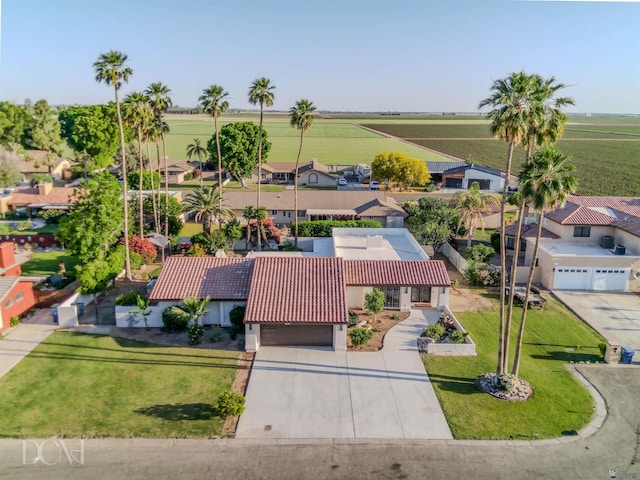 aerial view with a residential view