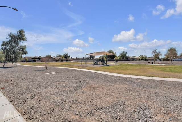 view of yard with playground community