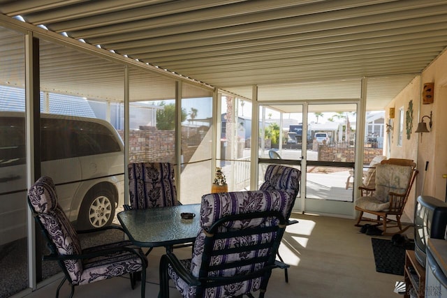 view of sunroom