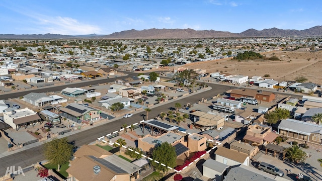 bird's eye view featuring a mountain view