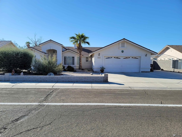 ranch-style home with a garage