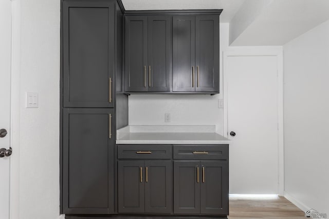 kitchen with light wood-type flooring