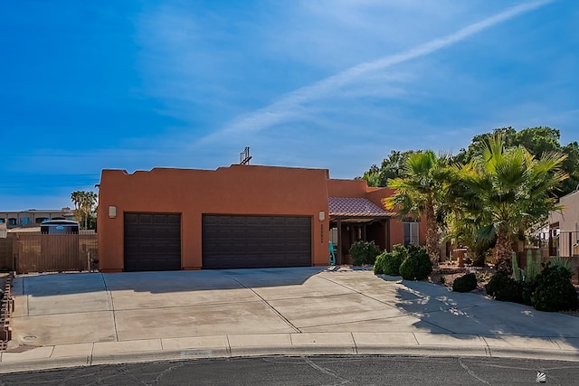 view of pueblo revival-style home