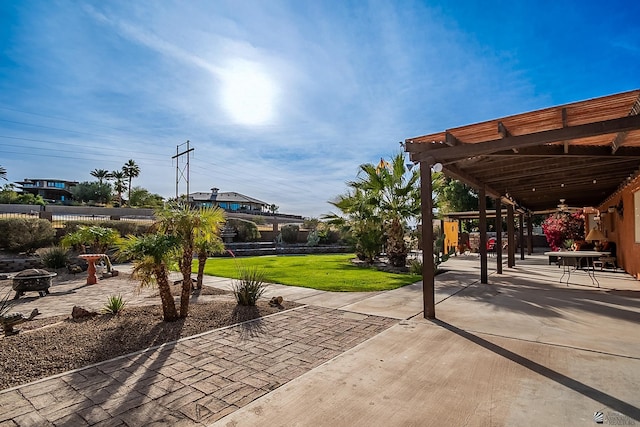 view of patio / terrace with a pergola