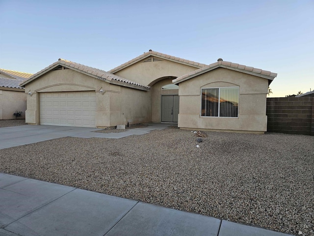 view of front of house featuring a garage