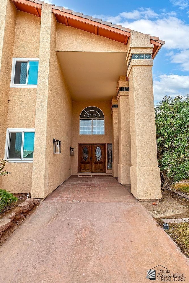 view of doorway to property