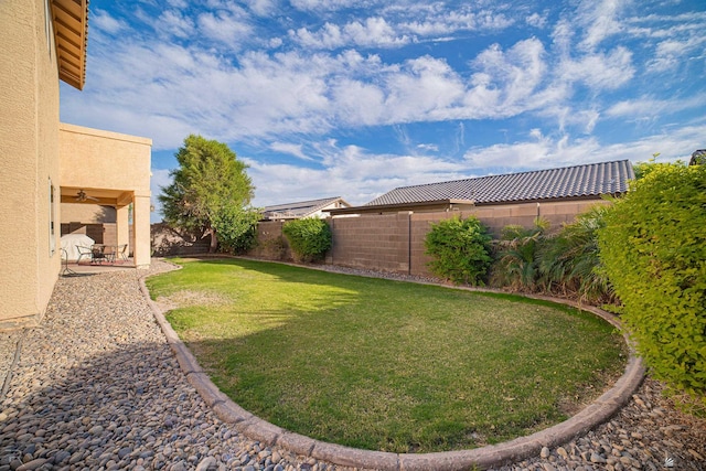 view of yard with a patio