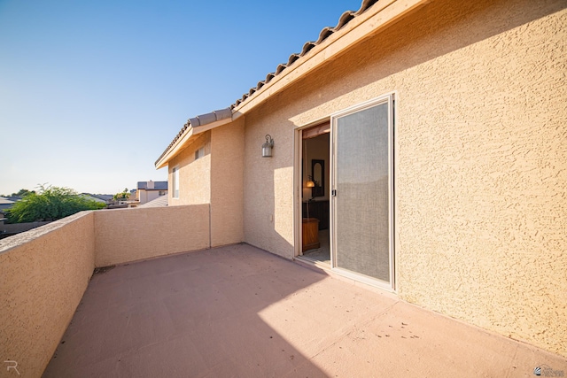 view of patio / terrace featuring a balcony