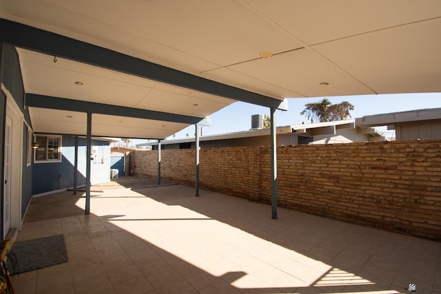 view of patio with fence