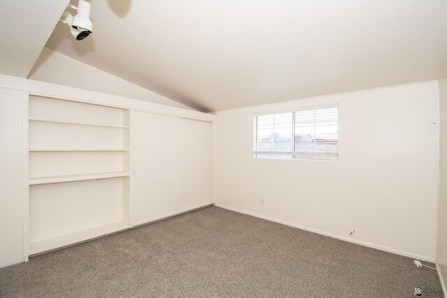 interior space with vaulted ceiling