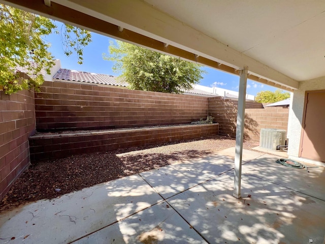 view of patio with cooling unit