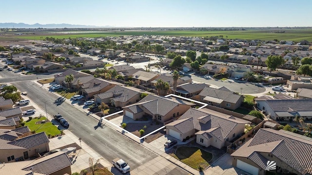 drone / aerial view with a residential view