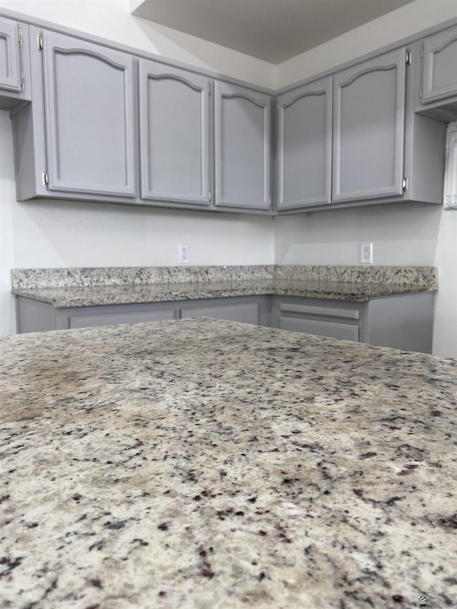 kitchen with gray cabinetry