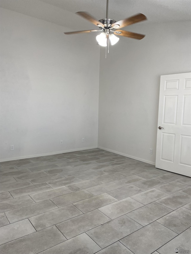 empty room featuring ceiling fan