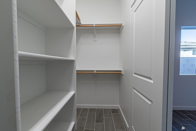 view of walk in closet