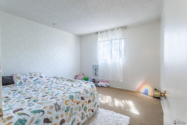 bedroom with a textured ceiling