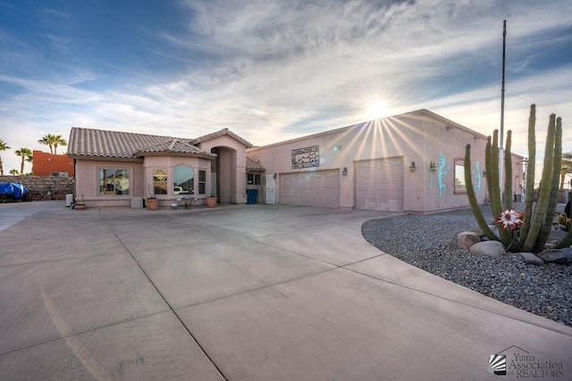 view of front of house featuring a garage