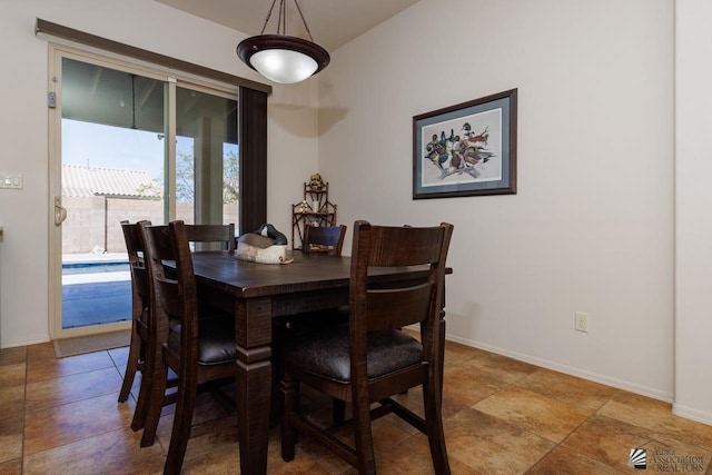 view of dining area