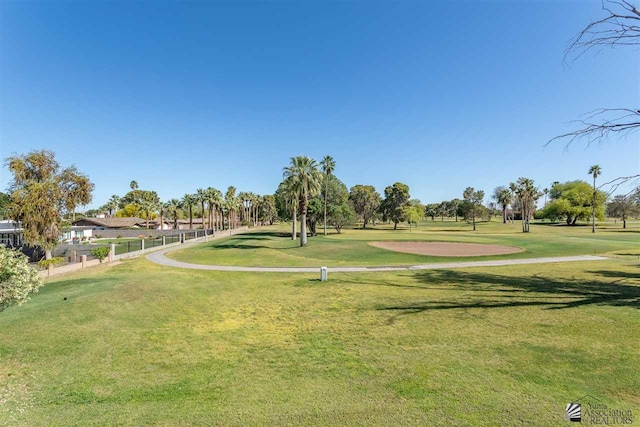 view of community with a yard