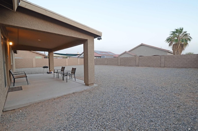 view of patio with a fenced backyard