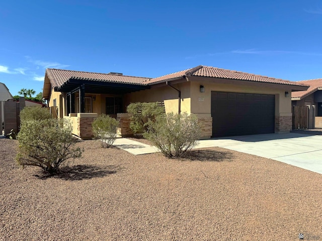 view of front of home featuring a garage