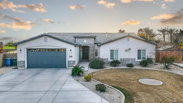 view of front of house featuring a garage