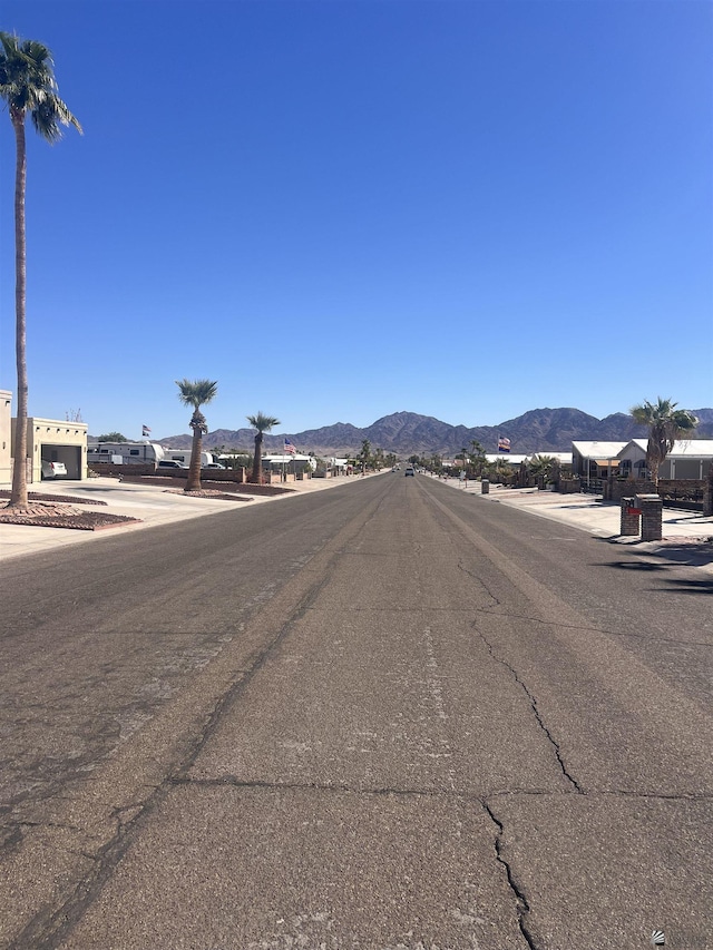 view of road featuring a mountain view