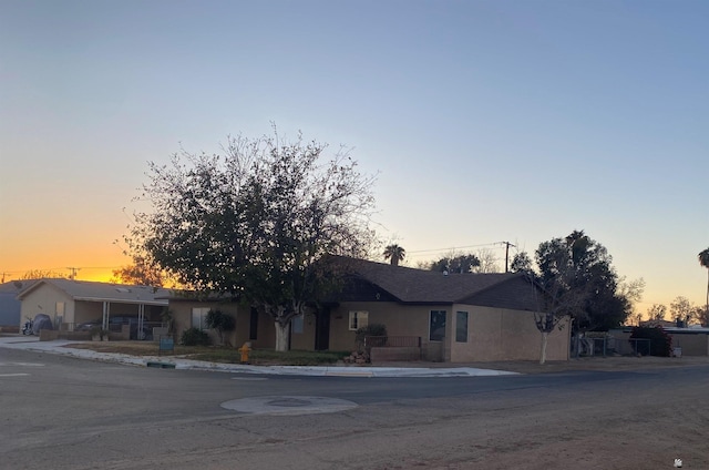 view of front of home