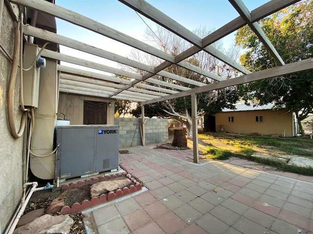 view of patio / terrace with a pergola