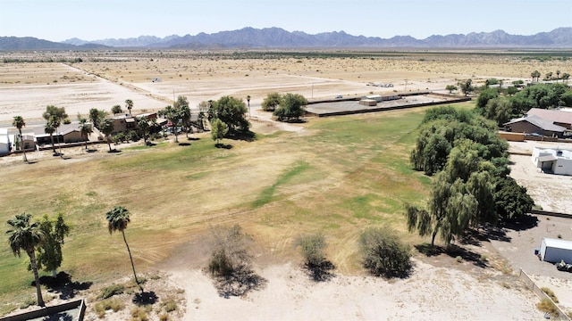 bird's eye view with a rural view and a mountain view