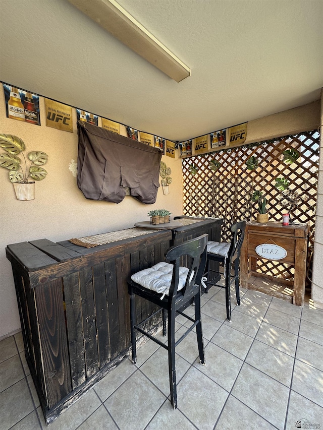 view of patio / terrace with a bar