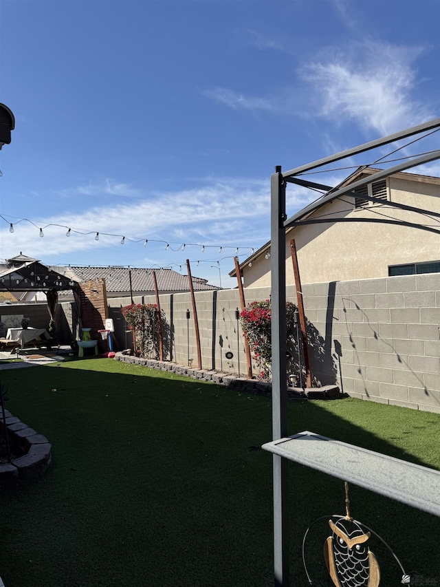 view of yard featuring a gazebo