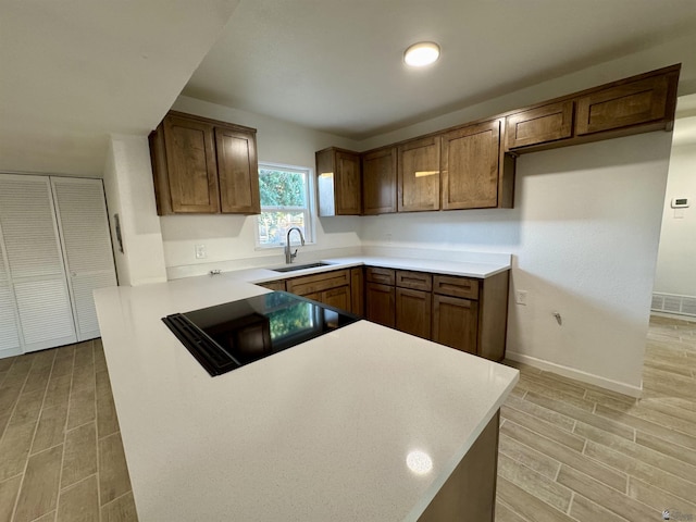 kitchen with range and sink