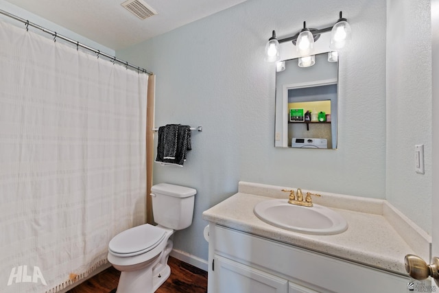 6248 E 42nd Ln, Yuma, AZ 85365 - full bath with vanity, wood finished floors, and a shower with shower curtain