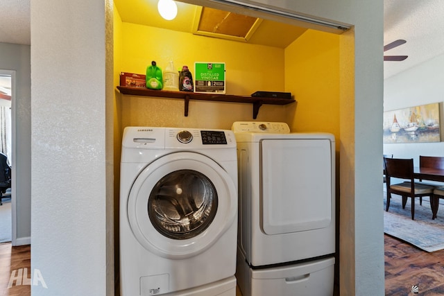 6248 E 42nd Ln, Yuma, AZ 85365 - washroom with wood finished floors and washer and clothes dryer