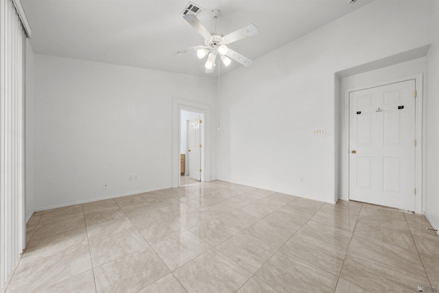 11595 S Prescott Ave, Yuma, AZ 85365 - spare room featuring ceiling fan and light tile patterned floors