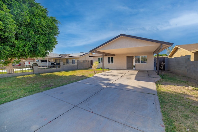 3168 W 31st Ln, Yuma, AZ 85364 - ranch-style home featuring concrete driveway, stucco siding, and a carport